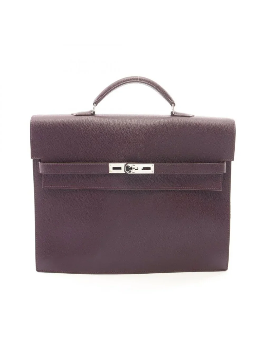 Hermes Briefcase Kelly Depeche 34 Violet Leather